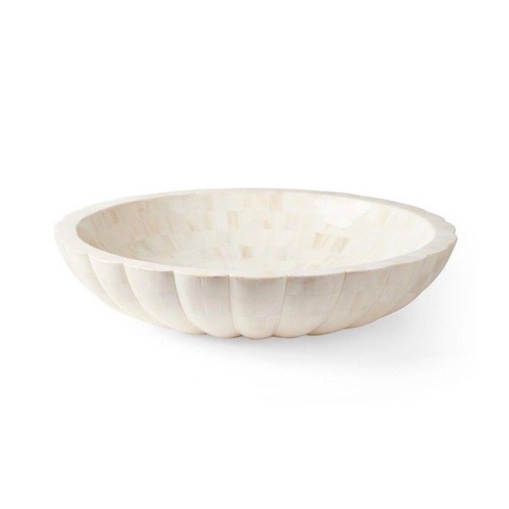 Serena & Lily Malta Hand carved Bone Bowl